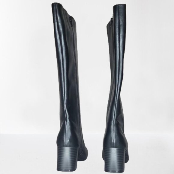 NWT Style & Co Women's Buffyy Flare Tall Black Boots - Picture 5 of 7
